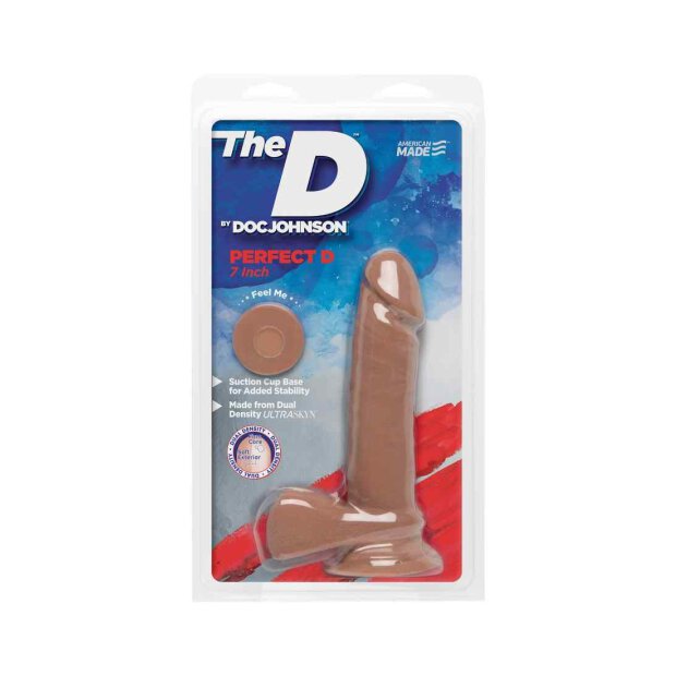 The D - Perfect D with Balls - Caramel 18cm