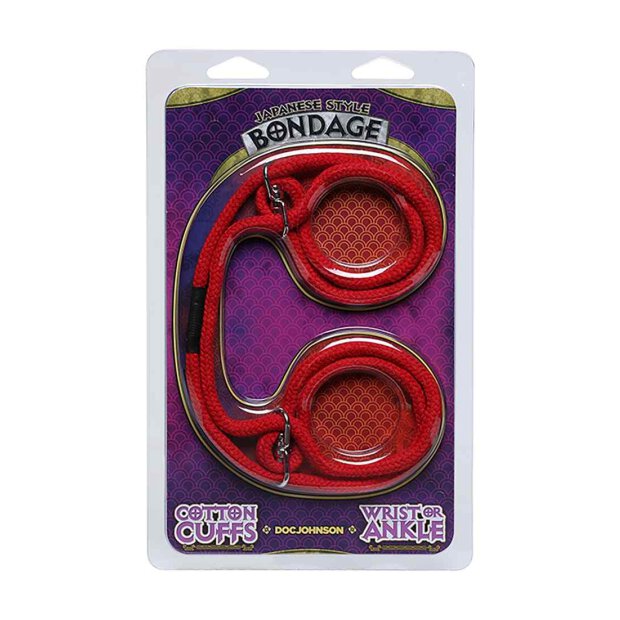 100% Cotton Wrist or Ankle Cotton Cuffs - Red