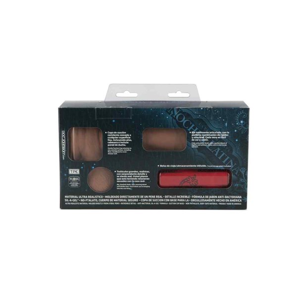 Noches Latinas - Pene Real Testiculos - Brown 20.5cm