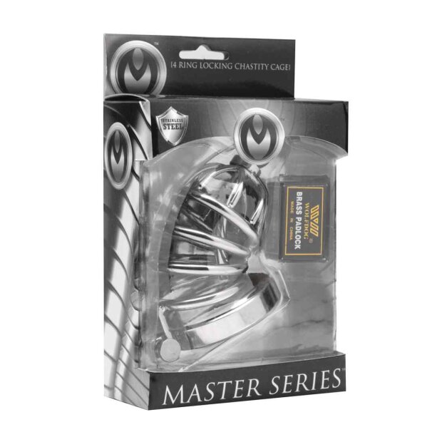 Master Series - Asylum - 4 Ring Chasity Cage