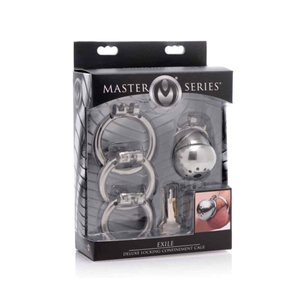 Master Series Exile Deluxe Locking Confinement Cage - Silver