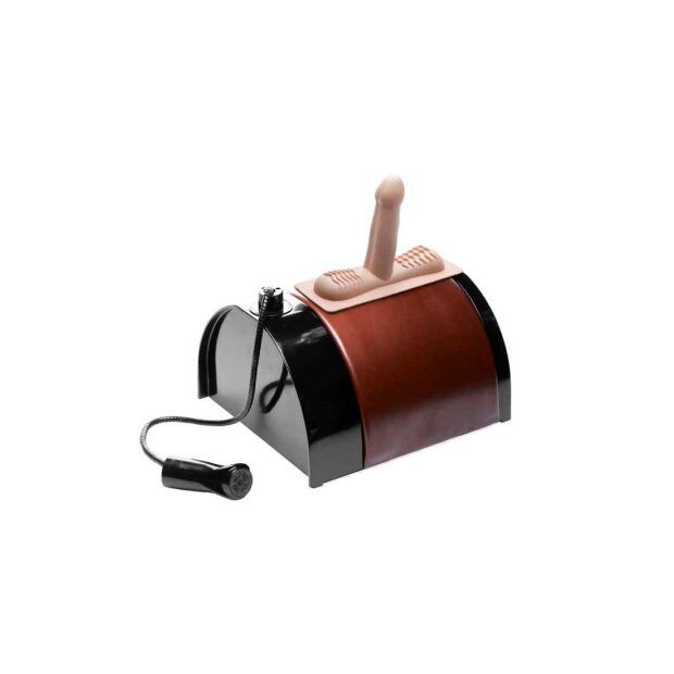 Saddle Deluxe Riding Sex Machine with Dual Attachments - Black