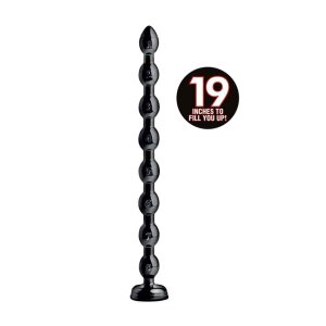 Hosed 1.5&quot; Beaded Hose -19&quot; Long - Black