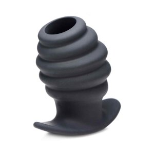 Hive Ass Tunnel 4&quot; Silicone Ribbed Hollow Anal Plug...