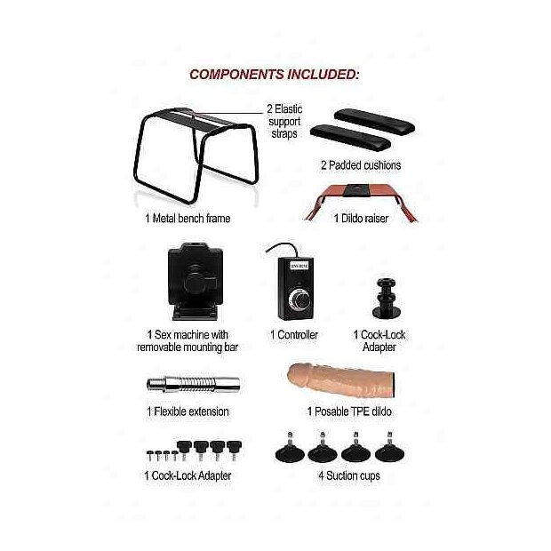 4-in-1 Bangin Bench w/ Sex Machine - Black