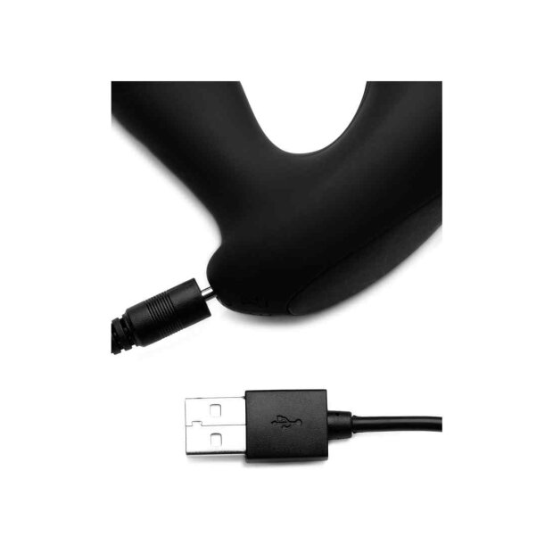 7X P-MILKER Silicone Pspot Stimulator - Black