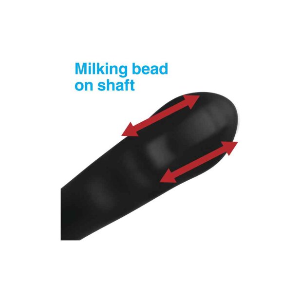 7X P-MILKER Silicone Pspot Stimulator - Black
