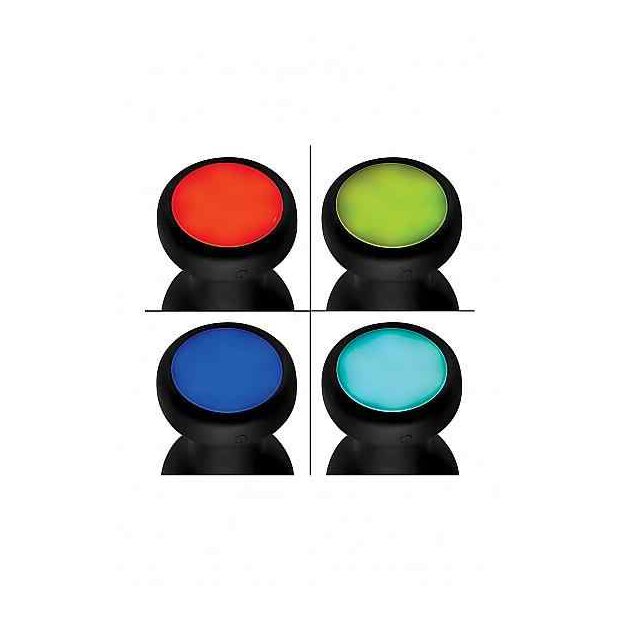 Silicone Vibrating LED Plug - Small - Black