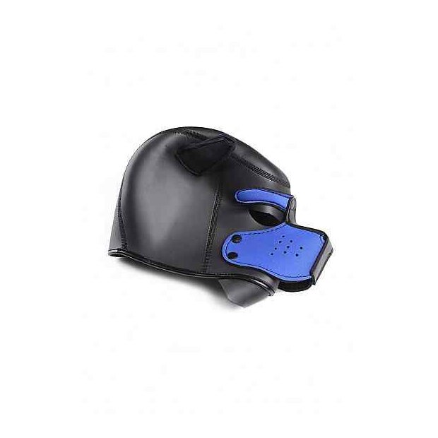 Neoprene Puppy Hood - Black and Blue