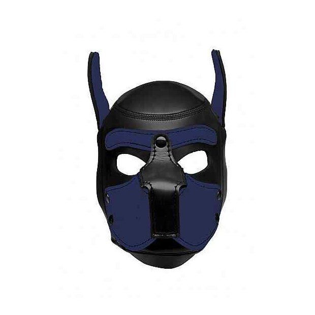 Neoprene Puppy Hood - Black and Blue