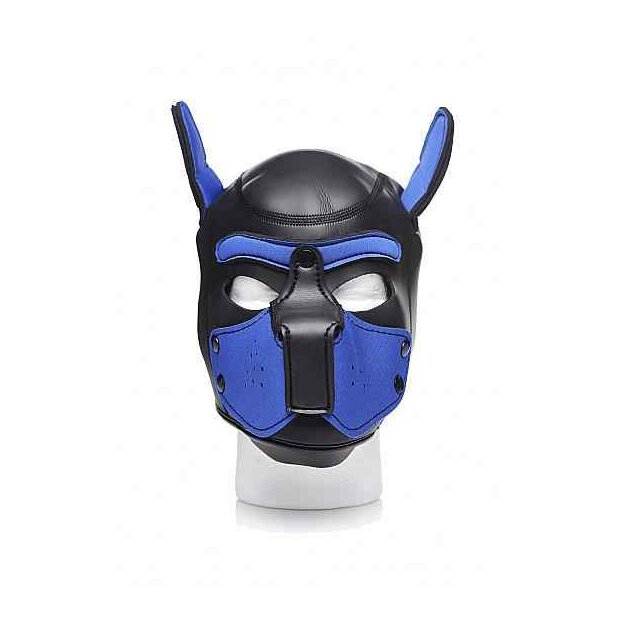 Neoprene Puppy Hood - Black and Blue