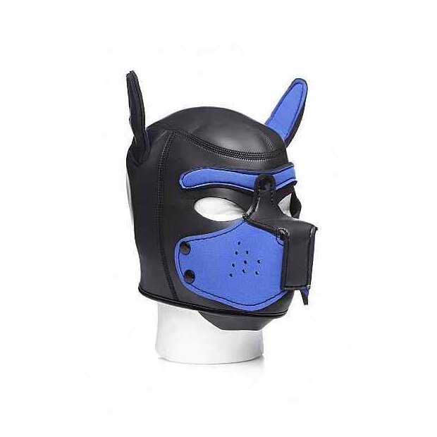 Neoprene Puppy Hood - Black and Blue