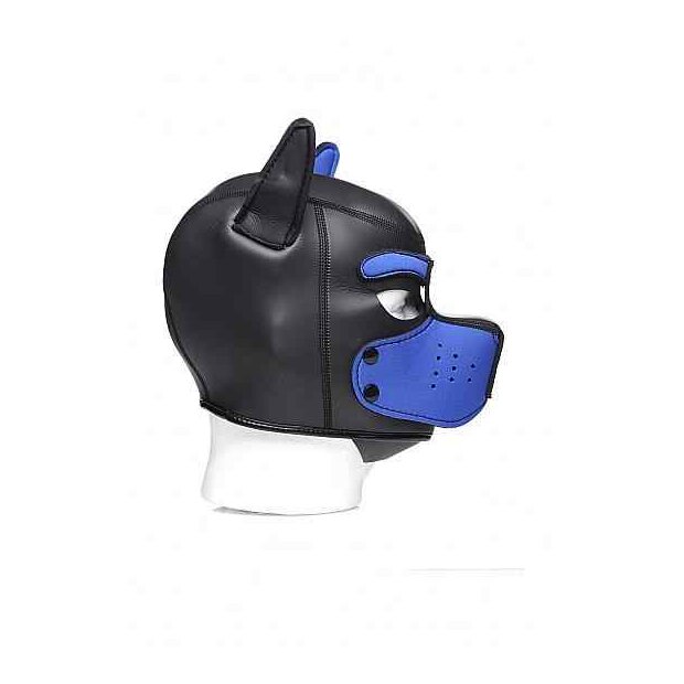 Neoprene Puppy Hood - Black and Blue