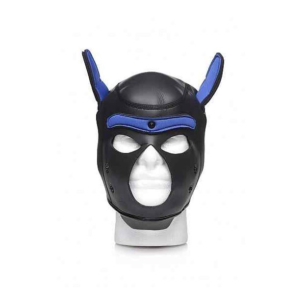 Neoprene Puppy Hood - Black and Blue