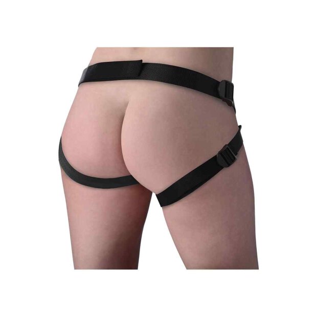 Charmed 7.5" Silicone Dildo with Harness - Flesh