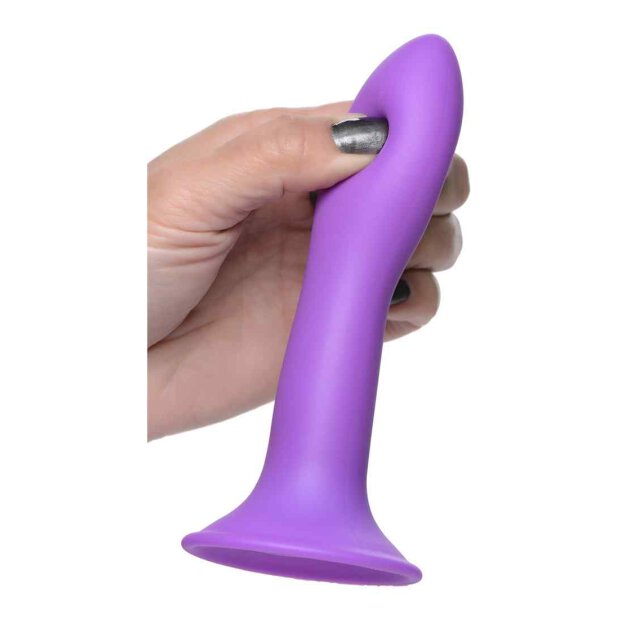 Squeezable Slender Dildo - Purple