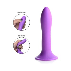 Squeezable Slender Dildo - Purple