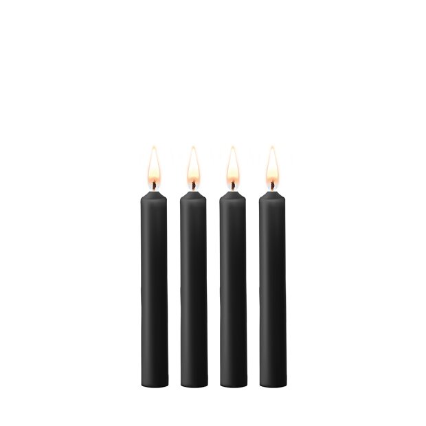 Shots petites Teasing bougies de cire 4 pièces noir