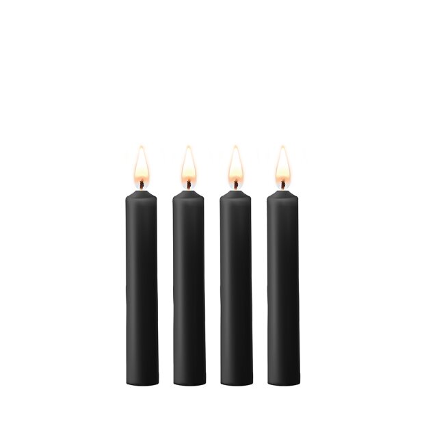Shots small Teasing wax candles 4 pieces black
