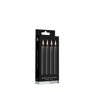 Shots small Teasing wax candles 4 pieces black