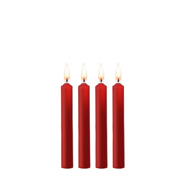 Shots small Teasing wax candles 4 pieces red