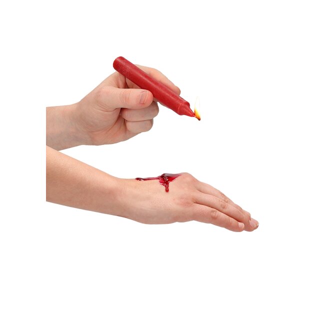 Shots petites Teasing bougies de cire 4 pièces rouge