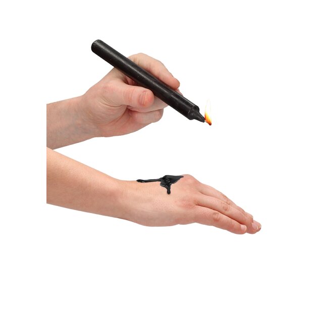 Shots große Teasing-Wachskerzen 4 Stück schwarz, rot, rosa, blau