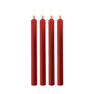Shots large teasing wax candles 4 pieces red