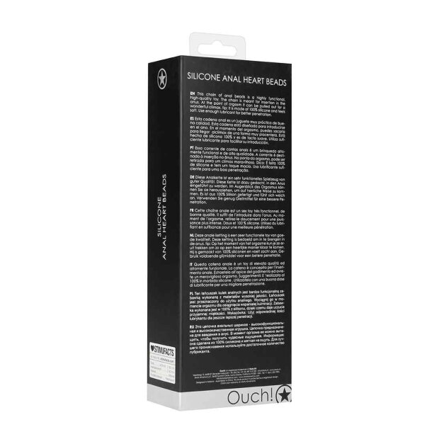 Anal Heart Beads Black