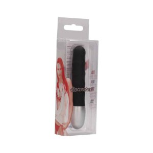 Discretion Ribbed Mini Vibrator - Black