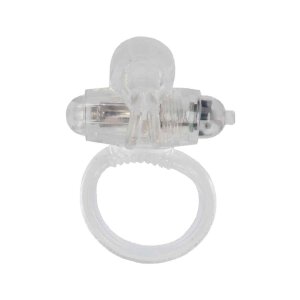 Vibrating Rabbit Cockring Transparent