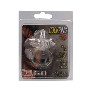 Vibrating Rabbit Cockring Transparent