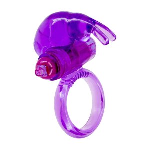 Ultra Soft Jelly Vibrating Rabbit Cockring - Purple