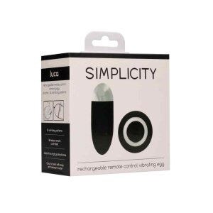 Luca - Rechargeable Remote Control Vibrating Egg - Black