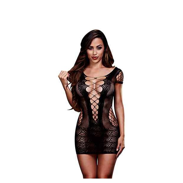 Baci Corset Front Lace Mini Dress One Size
