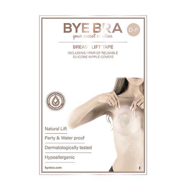 Bye Bra Breast Lift & Fabric Nipple Covers D-F 1 Pair