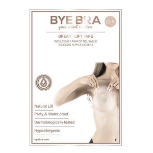Bye Bra Breast Lift &amp; Fabric Nipple Covers D-F 1 Pair