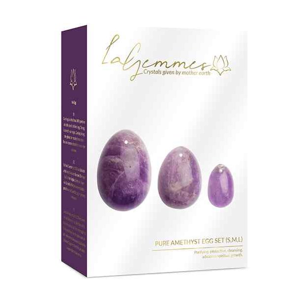 La Gemmes - Yoni Egg Set Pure Amethyst (L-M-S)