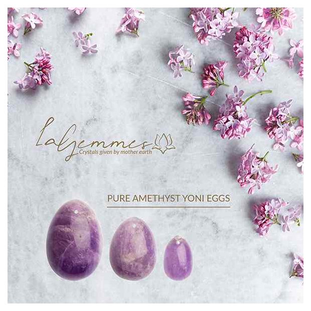 La Gemmes - Yoni Egg Set Pure Amethyst (L-M-S)