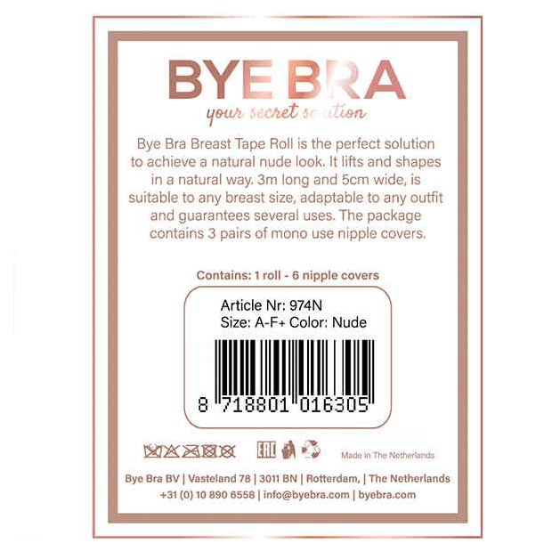 Bye Bra Breast Tape Roll & Silk Nipple Covers