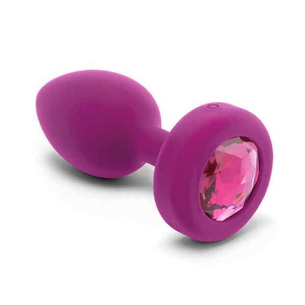 B-Vibe Vibrating Jewel Plug S/M Pink Ruby