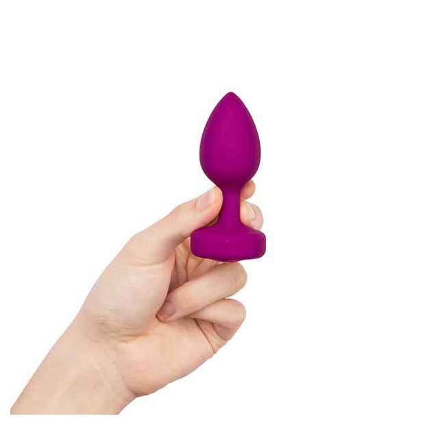 B-Vibe Vibrating Jewel Plug S/M Pink Ruby