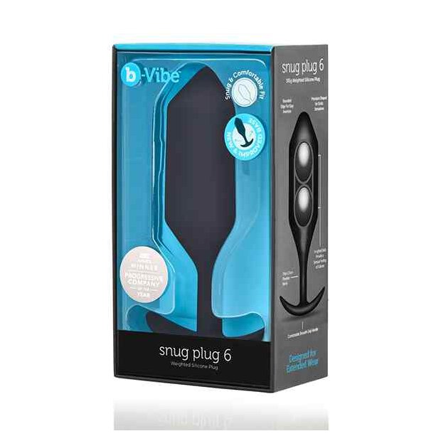 B-Vibe Snug Butt Plug 6 Black