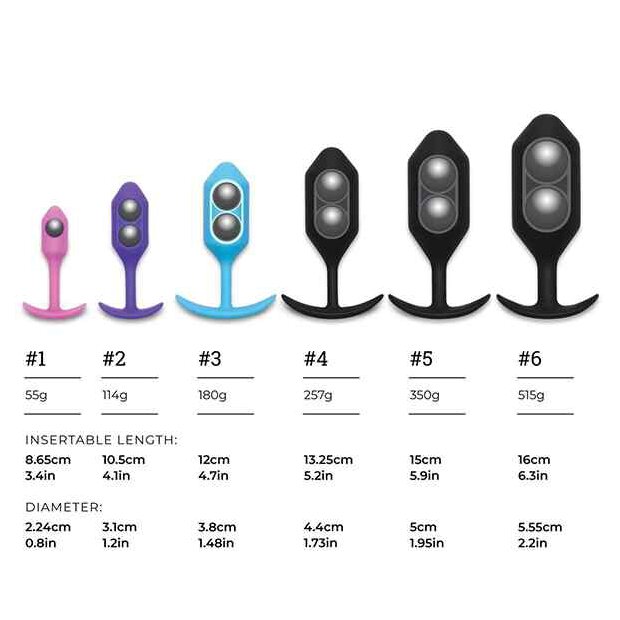 B-Vibe Snug Butt Plug 6 Black
