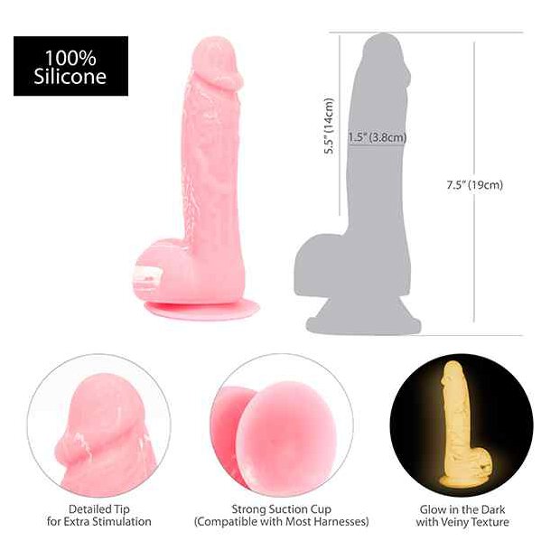 Addiction Brandon Dong Pink leuchtend im Dunkeln 19cm