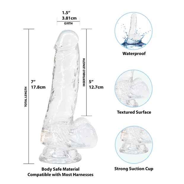 Addiction Crystal Addiction Clear Dong 18cm