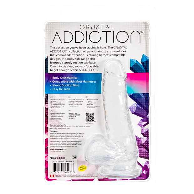Addiction Crystal Addiction Clear Dong 18cm