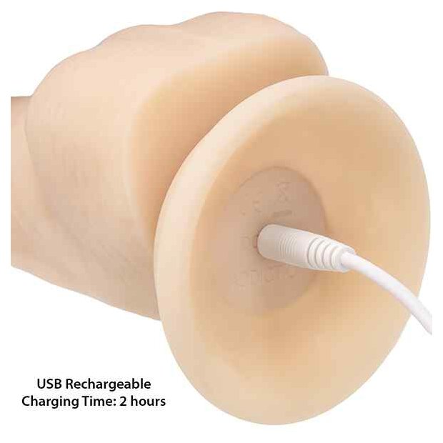 Naked Addiction Rotating & Vibrating Dong 8 Inch Vanilla