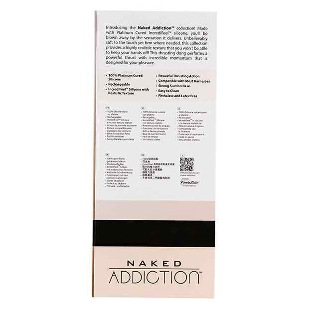 Naked Addiction Thrusting Dong with Remote 9 Inch Vanilla