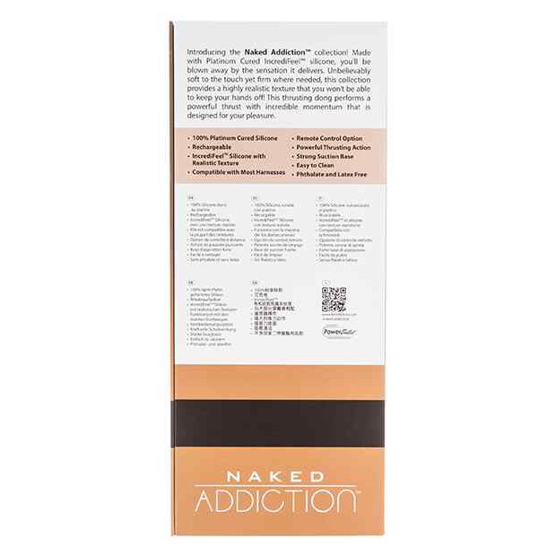 Naked Addiction Thrusting Dong with Remote Caramel 23cm